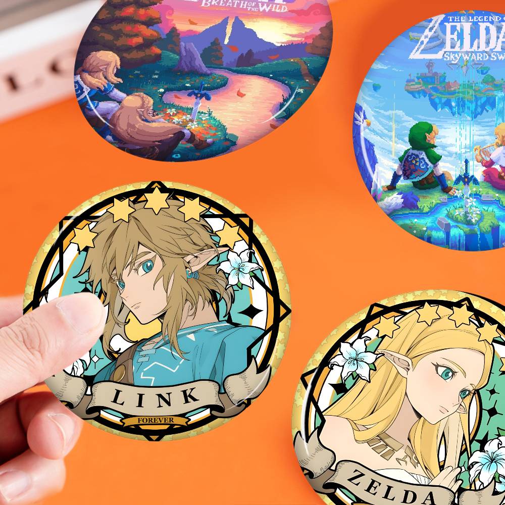 Gaming Console Zelda - دبابيس أزرار قابلة للتخصيص بتصميم أسطورة