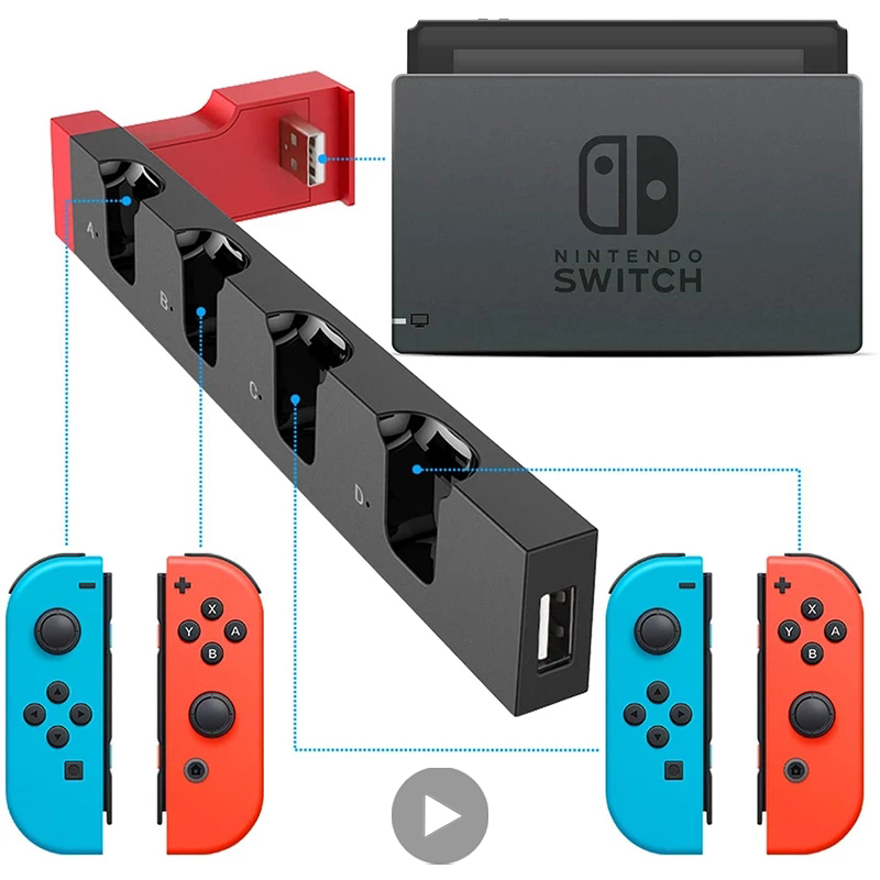 Gaming Console Tower - قاعدة شحن قاعدة شحن لجهاز نينتندو