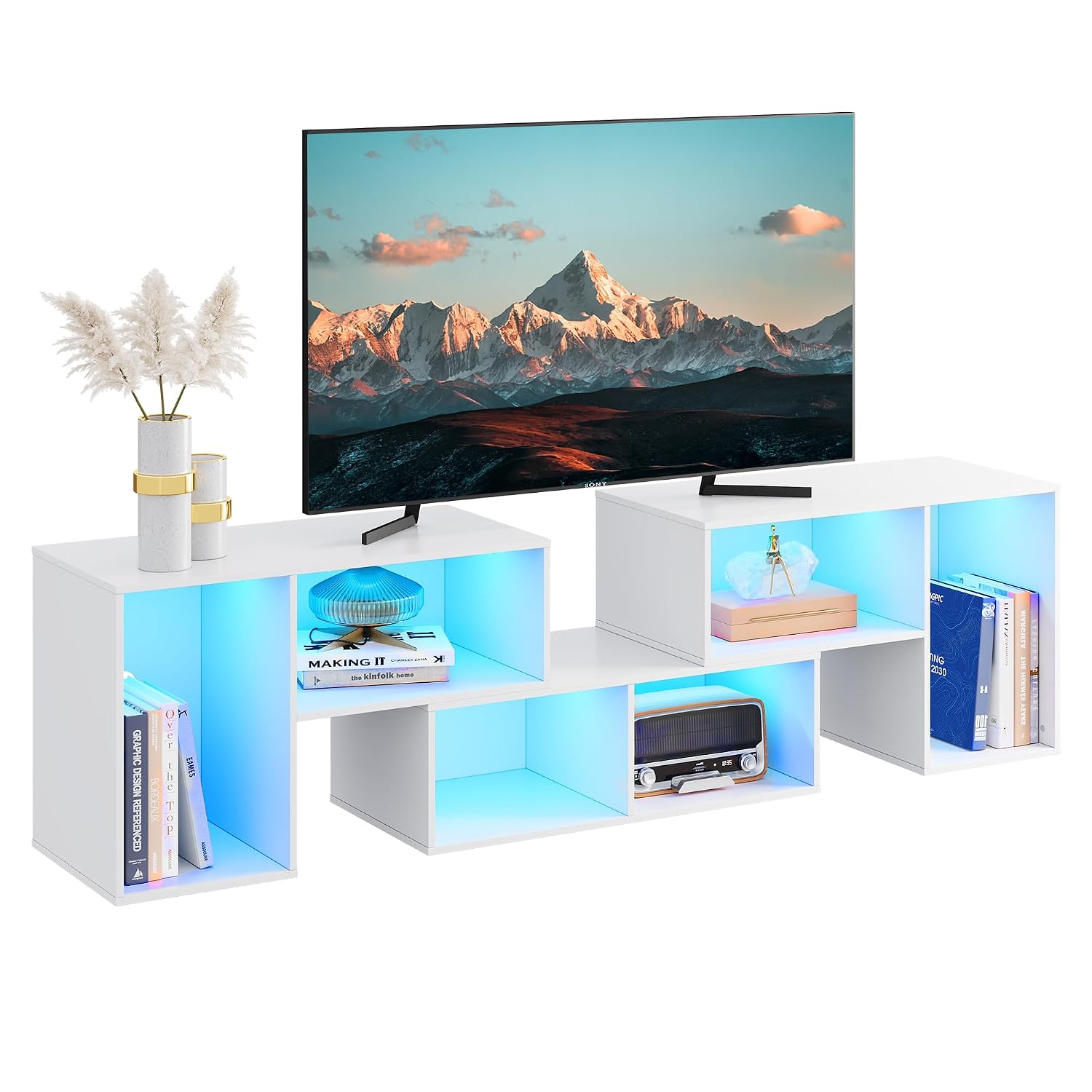 Gaming Console Room - حامل تلفاز قابل للتشكيل مع شريط