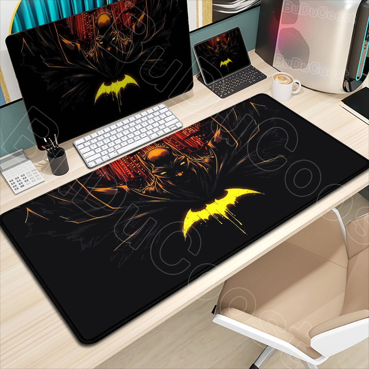 B-Batman ماوس الوسادة HD كبير  - مراجعة Gaming Console Portable Pc وسعره