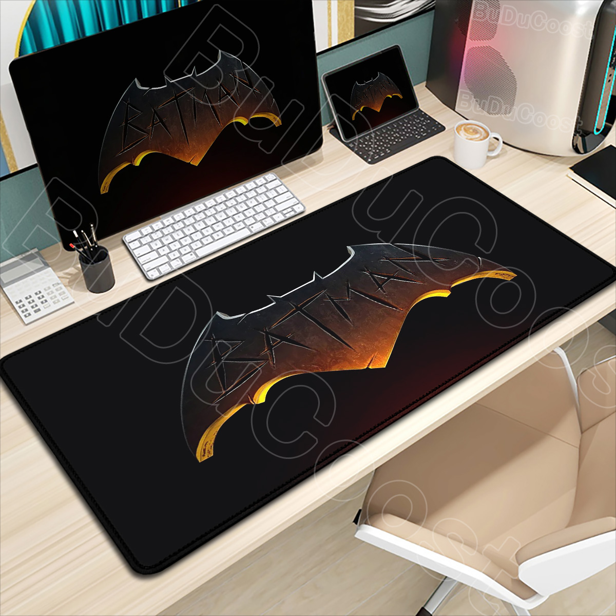 B-Batman ماوس الوسادة HD كبير  - مراجعة Gaming Console Portable Pc وسعره