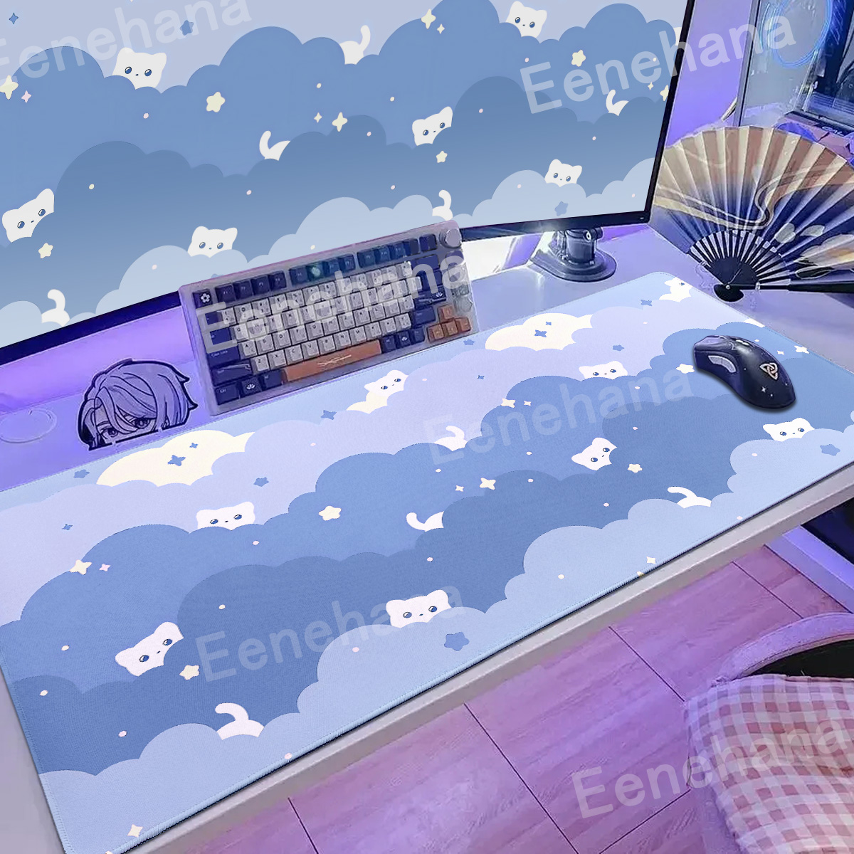 Xxl Art Clouds & Stars الوردي  - مراجعة Gaming Console Cloud وسعره