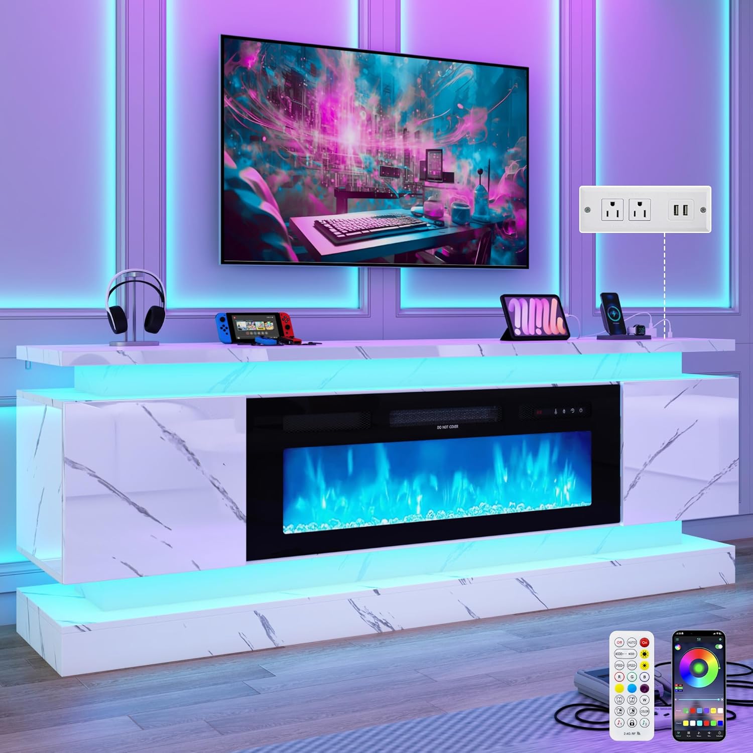 حوامل تلفزيون LED مقاس 71 بوصة - مراجعة Gaming Console Room وسعره