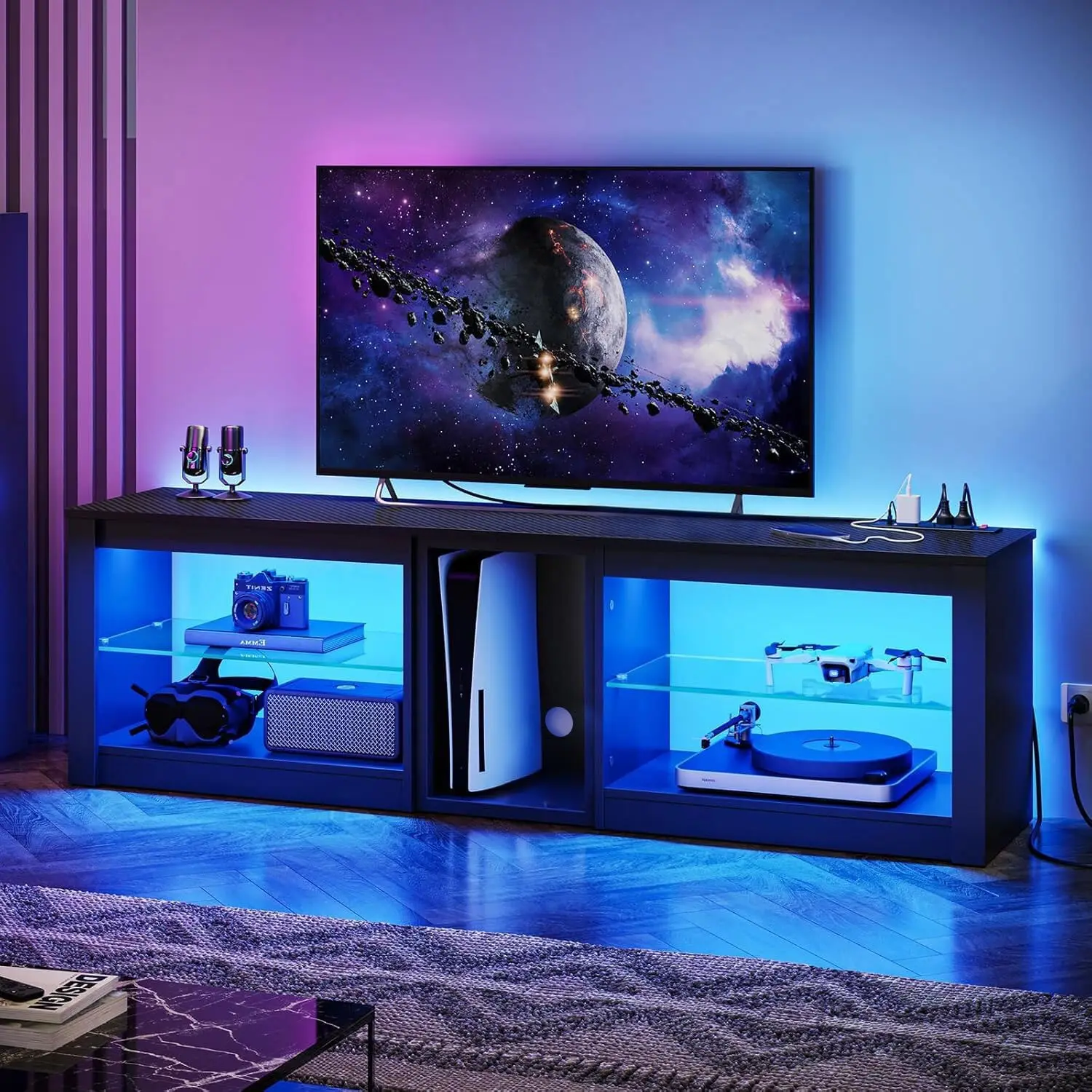 مركز ترفيهي لجهاز PS5 مع حامل  - مراجعة Gaming Console Room وسعره